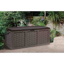 Μπαούλο 157.5x75x63.5cm 634lt Αποθήκευσης Πλαστικό MASSIF με Καπάκι-Κάθισμα Μαύρο STARPLAST