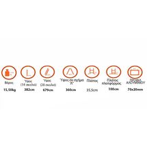 Σκάλα Αλουμινίου 2x14 Σκαλιά Αναπτυσσόμενη 6.79m Διπλή-Σχήμα ''Λ'' με Βάση Στηρίγματος 15.5kg Αντοχή 150kg