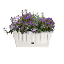 BAMA ITALY Ζαρντινιέρα Decor 30cm/40cm/50cm/60cm/80cm με Αυτοποτιζόμενο Πιάτο Πλαστική Λευκή NATURA