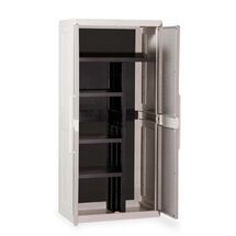 TOOMAX Ιταλίας XXL Πλαστική Ντουλάπα 89x54x190cm 29kg με Χώρισμα-6 Χώρους MAX Αντοχή 220kg RATTAN XXL GREY/WARM GREY TUV/GS FASHION