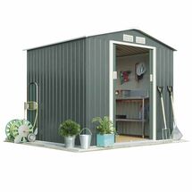 STEELEN Μεταλλική Αποθήκη Κήπου - Σπιτάκι Κήπου 201x181x190 (6.6x6) 3.3m² Γαλβανιζέ Polis Γκρι