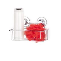 TEKNO-TEL Ραφιέρα Μπάνιου 26x11x14cm Πάχος 7mm Αντοχή 12kg Επιχρωμιωμένο Ατσάλι με Βεντούζα EXTRA STRONG