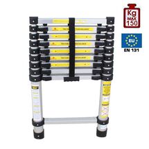 VESTA Τηλεσκοπική Σκάλα 2.9m Αλουμινίου με 10 Σκαλιά Βάρος 7kg MAX Αντοχή 150kg