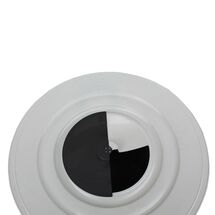 PLANET Κάδος Απορριμάτων 120lt Ø56x77cm Επαγγελματικός Πλαστικός με Καπάκι + Ημικυκλική Θυρίδα Απορριμάτων και 6 Ρόδες 360° 4.3kg Γκρι