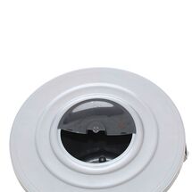 PLANET Κάδος Απορριμάτων 120lt Ø56x77cm Επαγγελματικός Πλαστικός με Καπάκι + Ημικυκλική Θυρίδα Απορριμάτων και 6 Ρόδες 360° 4.3kg Γκρι