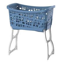 Καλάθι Ρούχων με Πόδια 44lt 60.5x39.5x68.5cm Μπλε-Λευκό BAMA Ιταλίας