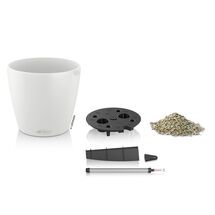 LECHUZA Classico 21 Επιτραπέζια Γλάστρα Ø21.5x20.5cm Αυτοποτιζόμενη Λευκή Γερμανίας