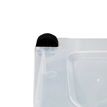 BAMA Ιταλίας Κουτί Αποθήκευσης 80x40x45cm 85lt Πλαστικό με Κλιπς και 4 Ρόδες Διάφανο-Λαχανί IPERBOX