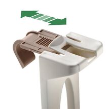 BAMA Ιταλίας Κρεμάστρα Καλοριφέρ 5.5x27.5cm Πλαστική ΣΕΤ 2 Τεμαχίων Κρεμ-Καφέ TEPORE