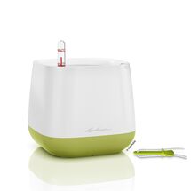 LECHUZA YULA Γλάστρα-Κασπώ 16.5x16.5x15cm Αυτοποτιζόμενη Λευκό-Πράσινο Γερμανίας