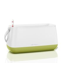 LECHUZA YULA Ζαρντινιέρα-Κασπώ 38x17x18cm Αυτοποτιζόμενη Λευκό-Λαχανί Γερμανίας