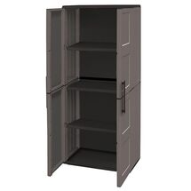 ARTPLAST Ιταλίας Πλαστική Ντουλάπα 68x37x163cm 16kg με Μεταλλικούς STRONG Μεντεσέδες 4 Αποθηκευτικοί Χώροι FREELINE