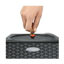 LECHUZA Cubico Cottage 30 Επιδαπέδια Γλάστρα 29.5x29.5x56.5cm Αυτοποτιζόμενη με Δοχείο Φύτευσης Ανθρακί Γερμανίας