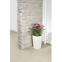 LECHUZA CUBICO 22 Premium Επιτραπέζια Γλάστρα 22x22x41cm Αυτοποτιζόμενη με Δοχείο Φύτευσης Λευκή Γυαλιστερή Γερμανίας