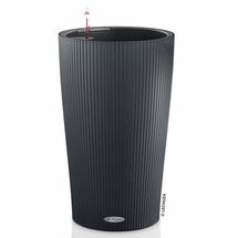 LECHUZA CILINDRO 32 Επιδαπέδια Γλάστρα Ø32x56cm Αυτοποτιζόμενη με Δοχείο Φύτευσης Ανθρακί Γερμανίας
