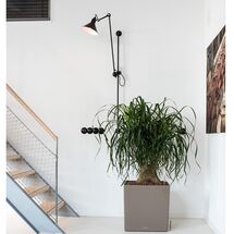 LECHUZA Cube Premium 40 Επιδαπέδια Γλάστρα 39x39x40cm Αυτοποτιζόμενη με Δοχείο Φύτευσης Γκρι-Καφέ Γυαλιστερή Γερμάνιας