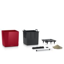 LECHUZA Cube Premium 50 Επιδαπέδια Γλάστρα 49x49x49.5cm Αυτοποτιζόμενη με Δοχείο Φύτευσης Μπορντό Γυαλιστερή Γερμάνιας