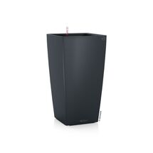 LECHUZA Cubico Color 30 Επιδαπέδια Γλάστρα 29.5x29.5x56.5cm Αυτοποτιζόμενη με Δοχείο Φύτευσης Ανθρακί Ματ Γερμανίας