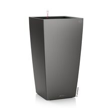 LECHUZA CUBICO 40 Premium Επιδαπέδια Γλάστρα 39.5x39.5x75.5cm Αυτοποτιζόμενη με Δοχείο Φύτευσης Ανθρακί Σατινέ  Γερμανίας
