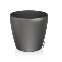 LECHUZA Classico 60 Premium Ø60x55.5cm Απλή Γλάστρα Χωρίς Σύστημα Αυτόματου ποτίσματος Ανθρακί Γυαλιστερή Γερμανίας