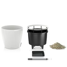 LECHUZA Classico 50 LS Premium Επιδαπέδια Γλάστρα Ø49.5x46.5cm Αυτοποτιζόμενη με Δοχείο Φύτευσης Λευκή Γυαλιστερή Γερμανίας