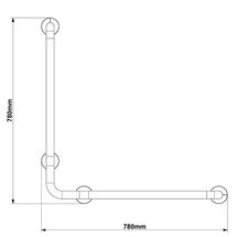 Χειρολαβή Μπάνιου 78x8x78cm Αλουμινίο-Πλαστικό Μέγιστη Αντοχή 120kg Βάρος 1.10kg Λευκή