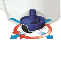 BAMA ITALY Κουτί Αποθήκευσης 59x39x18cm 27lt με Περιστρεφόμενες Ρόδες 360ᵒ Πλαστικό Διάφανο-Μπλε CONTENITORE ROTOBOX