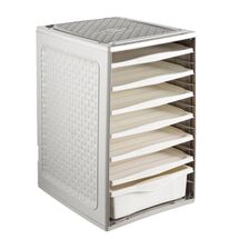 BAMA Ιταλίας Συρταριέρα Ρούχων 34x41x53cm 4.37kg Πλαστική με 4 Δίσκους και 2 Συρτάρια Λευκό Πάγου RIORDINO