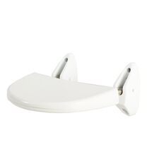 Κάθισμα Μπάνιου 36x40x18cm Βιδωτό Τοίχου Αναδιπλούμενο Πλαστικό ABS ΜΑΧ Αντοχή 120kg Βάρος 1.86kg Λευκό