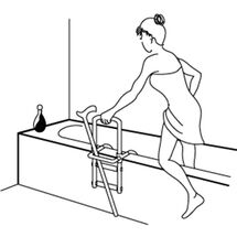 Χειρολαβή Μπανιέρας 22.5x7.5x51.4cm Αντοχή Βάρους 120kg Βάρος 1.86kg Λευκό