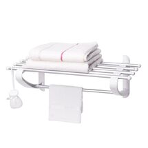 PRIMANOVA Ραφιέρα Μπάνιου για Πετσέτες 50x29.5x20cm Αλουμίνιο-Πλαστικό 0.58kg Λευκή