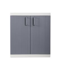 TOOMAX Ιταλίας XXL Πλαστική Ντουλάπα 89x54x96cm 16.4kg με 2 Εσωτερικά Ράφια-3 Χώρους MAX Αντοχή 120kg ANNIVERSARY MEGA LIGHT GREY/BASALT GREY XXL TUV/GS FASHION