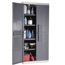 TOOMAX Ιταλίας Πλαστική Ντουλάπα 89x54x190cm 28kg με 4 Ρυθμιζόμενα Ράφια- 5 Χώρους MAX Αντοχή 220kg ANNIVERSARY MEGA XXL LIGHT GREY/BASALT GREY TUV/GS FASHION