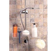 Εταζέρα-Ράφι Στήλης Ντουζιέρας 33x11x7cm Πλαστικό 0.32kg Διάφανο