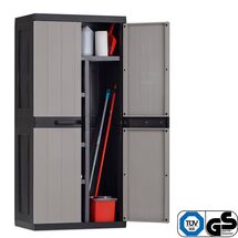 TOOMAX Ιταλίας XXL Πλαστική Ντουλάπα 89x54x190cm 26.13kg με Χώρισμα-6 Χώρους MAX Αντοχή 220kg BIOS MEGA BLACK/WARM GREY XXL Πιστοποίηση TUV/GS FASHION