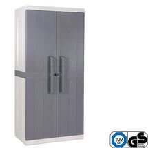 TOOMAX Ιταλίας Πλαστική Ντουλάπα 89x54x190cm 28kg με 4 Ρυθμιζόμενα Ράφια- 5 Χώρους MAX Αντοχή 220kg ANNIVERSARY MEGA XXL LIGHT GREY/BASALT GREY TUV/GS FASHION