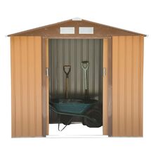 STEELEN Μεταλλική Αποθήκη Κήπου - Σπιτάκι Κήπου 277x191x212cm (9.1'x6.3') 4.8m² Γαλβανιζέ με Παράθυρο Archer Plus C Καφέ