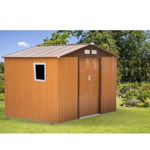 STEELEN Μεταλλική Αποθήκη Κήπου - Σπιτάκι Κήπου 277x191x212cm (9.1'x6.3') 4.8m² Γαλβανιζέ με Παράθυρο Archer Plus C Καφέ