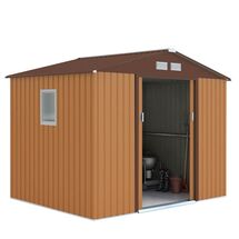 STEELEN Μεταλλική Αποθήκη Κήπου - Σπιτάκι Κήπου 277x191x212cm (9.1'x6.3') 4.8m² Γαλβανιζέ με Παράθυρο Archer Plus C Καφέ