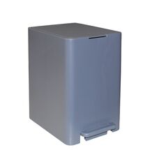 Κάδος Μπάνιου με Πεντάλ 13.5lt 18.5x25x29cm με Εσωτερικό Κάδο 7lt 0.82kg Πλαστικό SOFT CLOSE Γκρι Τιτανίου Ελλάδας