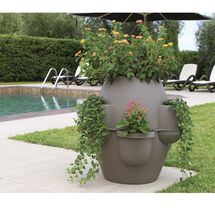 BAMA ITALY Γλάστρα Σύνθεσης XL Ø80x80cm 200lt Πλαστική 8.2kg Oasi Γκρί Καφέ