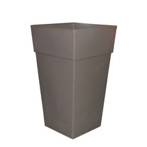 BAMA ITALY Γλάστρα Βαρέως Τύπου 50x50x87.5 78lt Γίγας 7.7kg Πλαστική Γκρι-Καφέ PIRAMIDE