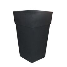 BAMA ITALY Γλάστρα Βαρέως Τύπου 40x40x70cm 62.5lt Γίγας 4.5kg Πλαστική Ανθρακί PIRAMIDE