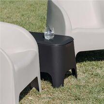 TOOMAX Ορθογώνιο Τραπέζι 59x39x36cm Πλαστικό Βάρος 3.4kg Petra Matte Anthracite Ιταλίας