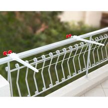 Απλώστρα Ρούχων για Τετράγωνες Κουπαστές Μεταλλική Βαμμένη Βιδωτή Άπλωμα 11m Αντοχή 30kg Ελλάδος APLOSTRAK