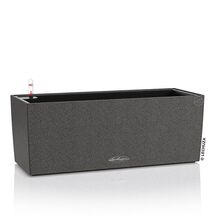 LECHUZA Balconera Stone 50 Ζαρντινιέρα 50x19x19cm Αυτοποτιζόμενη με Δοχείο Φύτευσης Graphite Black Γερμανίας