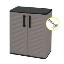 ARTPLAST Ιταλίας Παπουτσοθήκη-Ντουλάπα 68x37x84cm με 3 Ράφια-4Αποθηκευτικούς Χώρους 10kg Μεταλλικούς STRONG Μεντεσέδες Γκρι Σκούρο EASYLINE