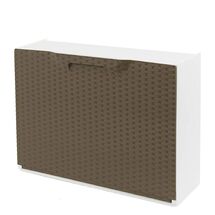 ARTPLAST Ιταλίας Παπουτσοθήκη Πλαστική Συναρμολογούμενη 51x17.3x41cm για 3 Ζευγάρια 2.5 kg RATTAN UNIKA Γκρι Καφέ - Μπεζ