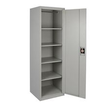 STEELEN Μεταλλική Ντουλάπα 50x45x181cm Πάχους 0.6mm/0.8mm (πάτωμα) Γαλβανιζέ με 4 Ράφια ΧΩΡΙΣ ΠΟΔΙΑ - 5 Αποθηκευτικοί Χώροι