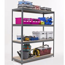 VESTA Μεταλλική Ραφιέρα Dexion 4όροφη Βαμμένη 160x60x180cm με Μοριοσανίδες Πάχους 6.8mm 38kg Πάχος Δοκών 1mm MAX Αντοχή 1200kg